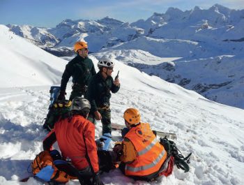 Rescate esqui de montaña