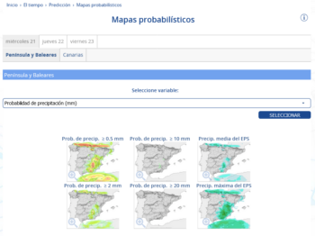 AEMET mapas probabilísticos