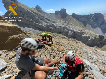 Rescates en alta montaña en el Pirineo aragonés 2023. Servicio de Montaña de la Guardia Civil.